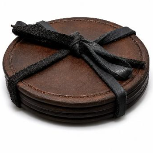 standard leather coaster set
