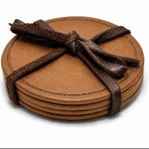 standard leather coaster set